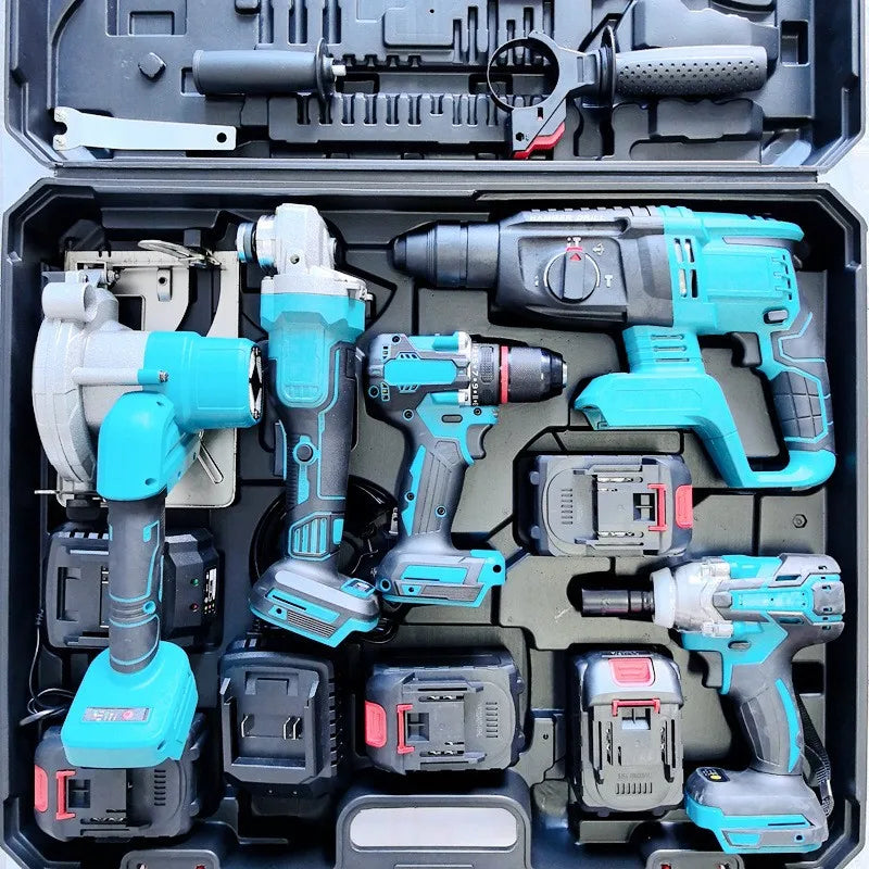 Limited - Time Discount Lithium Battery Tool Large Set Electric Hammer Angle Grinder, Wrench, Circular Saw - View 9 | SAMAG