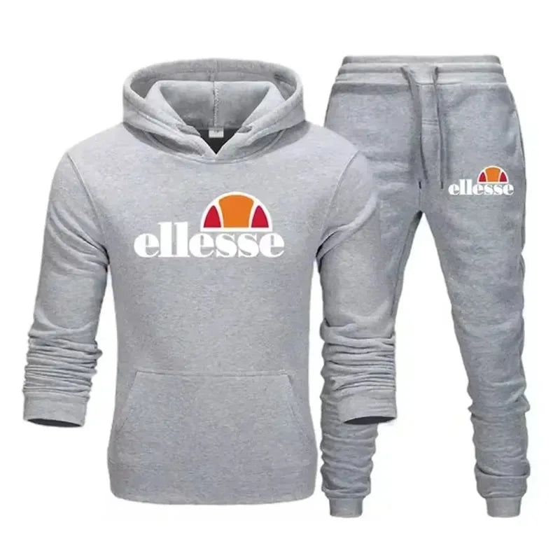 Trendy Hoodie Set Autumn Campus New Stripe Printed Casual Pants, Essential for Men - View 6 | SAMAG