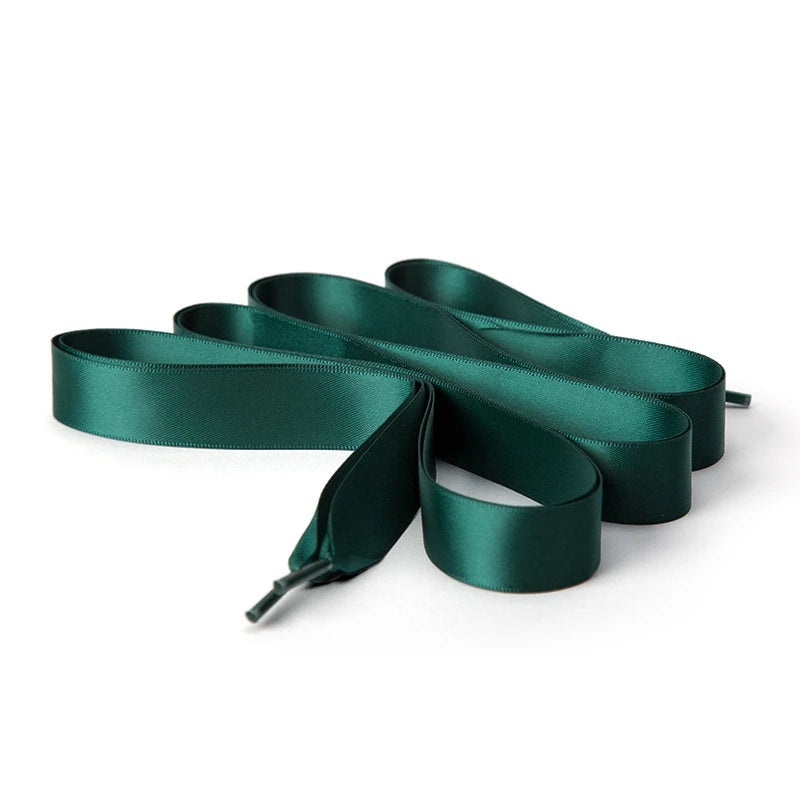 1 Pair Satin Silk Ribbon Shoelaces for Sneaker Shoe Laces Canvas Shoe Laces 2cm Width 80cm/100cm/120cm Length Shoelace