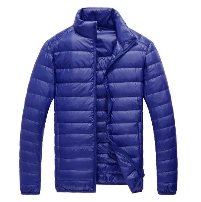 2026 Men Black Hooded Coat, Blue Zipper Control Winter Down Jacket, Green Lightweight Design Parkas Jaqueta, Asian Size M-5XL