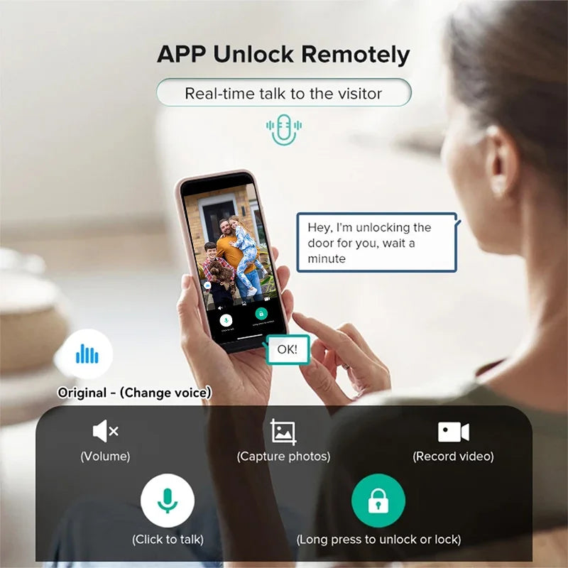 Biometric Infrared 3C Face Real-time intercom Palmar vein Smart Door Lock Fingerprint Password Electronic Key Card APP Unlock