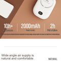 New Mini Portable Fan Hanging Handheld Fan Rechargeable Bladeless Turbo Ultra Quiet Student Hand Held Fan Outdoor Sports Travel