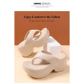Women's Clip Toe Platform Flip Flops Summer Lightweight Soft Sole EVA Slippers for Women Thick Sole Non Slip Beach Shoes Slides