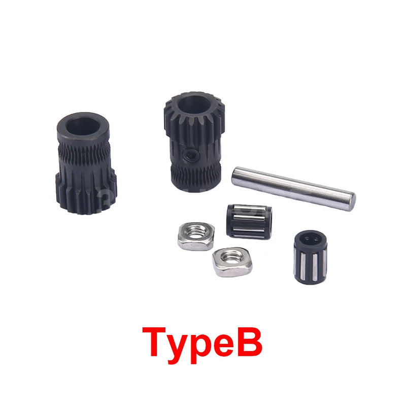 1Set Prusa i3 MK2/MK3 3D Printer Part Cloned Btech Dual Gears DIY Prusa i3 Steel Pulleys Kit 3D Printer Gears Extrusion Wheel