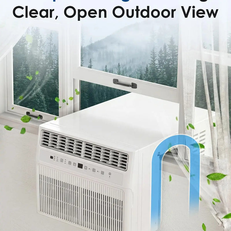12000 BTU U-Shaped Window AC, Full View, 20% Airflow, Ultra Quiet & Upgraded Panel, Custom