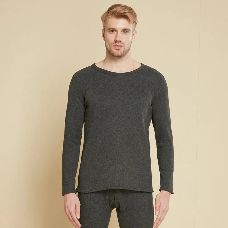 New Style Thermal Underwear Fleece-lined Long Johns Extra Thick Warm with High Neck Suitable for Both Men and Women Couple Set