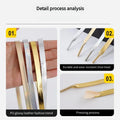 Luxury Faux Leather Shoelaces Gold Silver Flat Rope Shoelace Metal HeadSneakers Casual Shoes Laces 80/100/120/140/160cm 1Pair