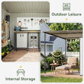 7x6 FT Outdoor Storage Shed & Hardtop Canopy Gazebo | SAMAG