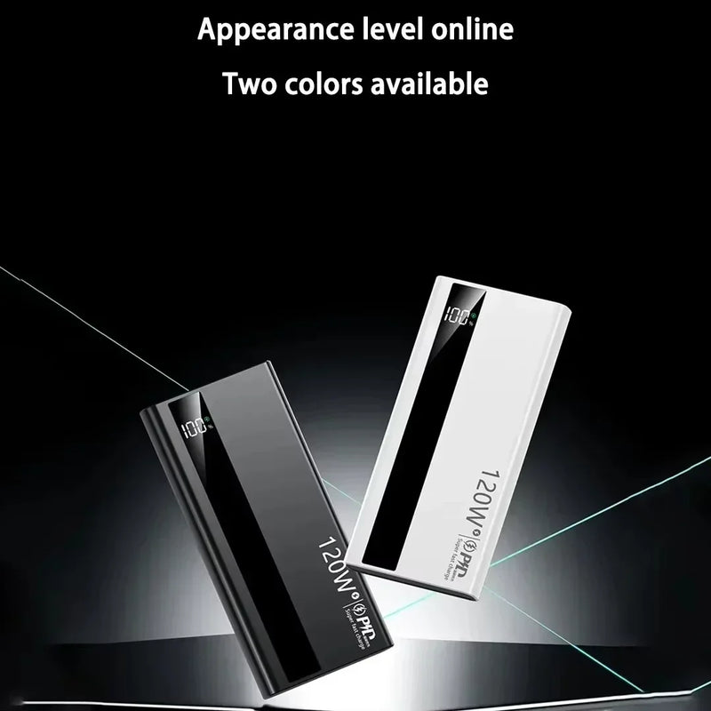 Lenovo 500000mAh 3C High Capacity PowerBank 120W Super Fast Charging Digital Display Portable External Battery For Xiaomi iPhone