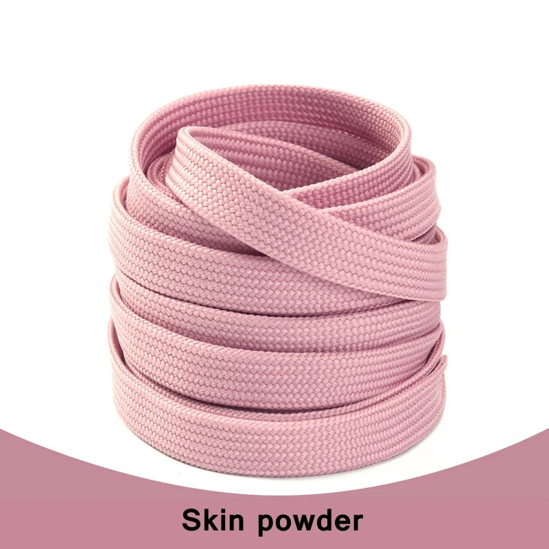 Classic Solid Color Laces 0.8cm Wide Flat Shoes Sneakers shoelaces Shoe Accessories 100/120/140cm shoelace 1Pair