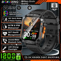 2026 New 1200 mAh Battery Military Smartwatch Men 5ATM Waterproof Fitness Tracker Health Heart Rate Smart Watch For iOS Android