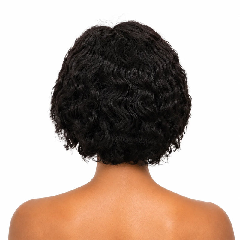 TIMOPOL Short Deep Wave Pixie Cut Lace Front Human Hair Wig HD Transparent Lace  Pre Plucked Hairline Short Curly Bob Wigs