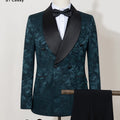 luxury 2-piece suit set men's party outfit high-end double breasted business casual suit groom's wedding dress shawl collar