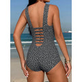 Printed Halter One Piece Swimsuit Women Tummy Control | SAMAG