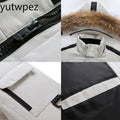 Outdoor Hiking Sports Overcoat Winter Parka Men 90% White Duck Down Removable Cap Cycling Men's Thermal Thick Puffer Jacket Coat
