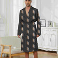 Men's Spring and Autumn Trendy Robe Pajama, Digital Printed Casual Entertainment Men's bathrobe, Quick Drying