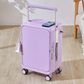 COLENARA 20 Inch Charging Luggage Aluminum Frame Boarding Case 25 Inch Front Opening Laptop Women's Trolley Travel Suitcase