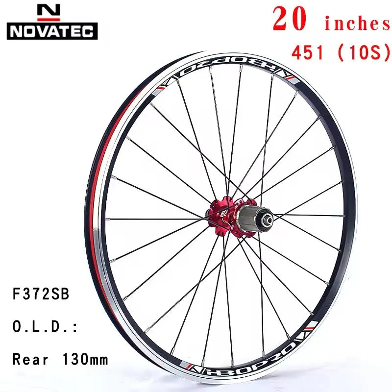 Bicycle Wheelset 20inch Novatec A271/F372SB V brake 451 406 4bearing 7-11speed 20 24H Aluminum alloy Folding wheels With QR
