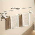 1 Piece Of Bathroom Facilities White Non-Perforated Wall-Mounted Bathroom Towel Bar Size 40-60cm Storage Rack Towel Rack
