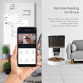 4L Automatic Cat Feeder Smart Pet Feeder For Cats Small Dogs Food Dispenser With Camera Recorder Timing Quantitative Double Bowl