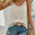 Stylish Women's Elegant Embroidered Lace Camisole Bohemian Casual Summer Holiday Ladies Tops