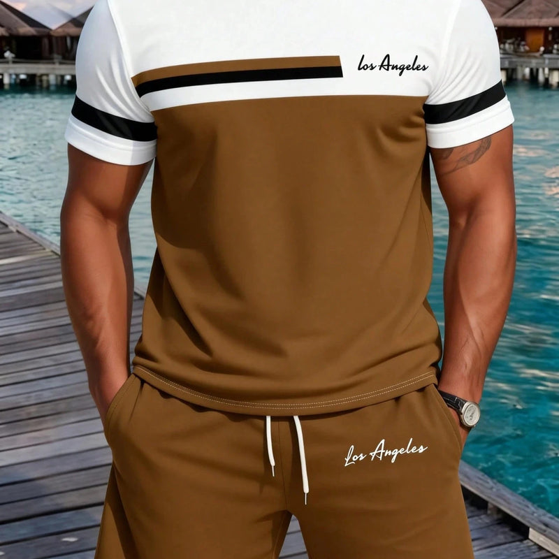 Summer Men's Letter Print Short-Sleeve T-Shirt Stylish | SAMAG