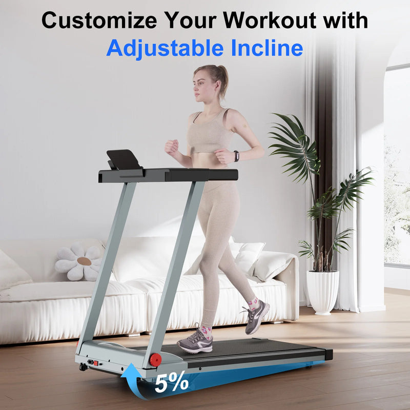 Hot 3.0HP Treadmill with 5% Incline Folding Handles App - View 4 | SAMAG