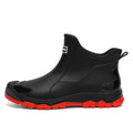 Men's Ankle Rain Boots Outdoor Waterproof  Men Rain Shoes Anti-Slip Wear-resistant Men Kitchen Water Shoes Fishing Rubber Shoes