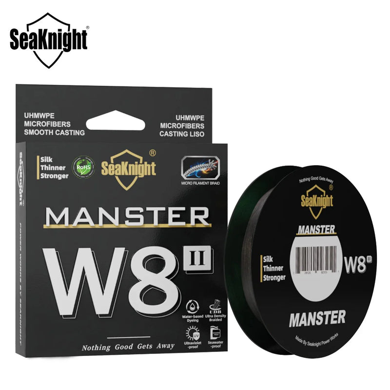 SeaKnight Brand W8 II Series Fishing Line 8 Strands 500m 300m anti-UV anti-saltwater Coating, Multifilament PE Line Braided Wire