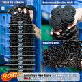 30 32 Inch Deep Wave Human Hair Bundles Curly Hair Burmese Weaving Raw Unprocessed Tissage Double Weft Virgin Hair Extensions