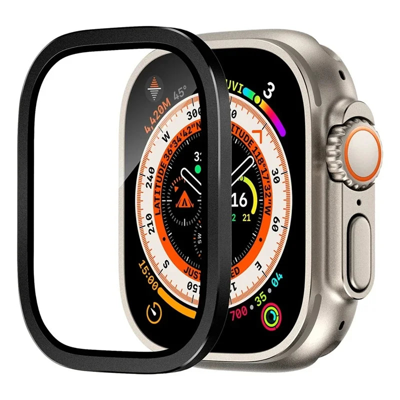 HD/privacy Anti-Scratch Screen Protectorfor Apple Watch Ultra 2 49mm Aluminium Alloy Case+Tempered Glass iWatch Ultra 49mm Film