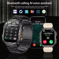 2025 New Military Grade Smart Watch Men 1.96" AMOLED Screen 5ATM Waterproof Simming Sports Fitness Tracker BT Call Smartwatches