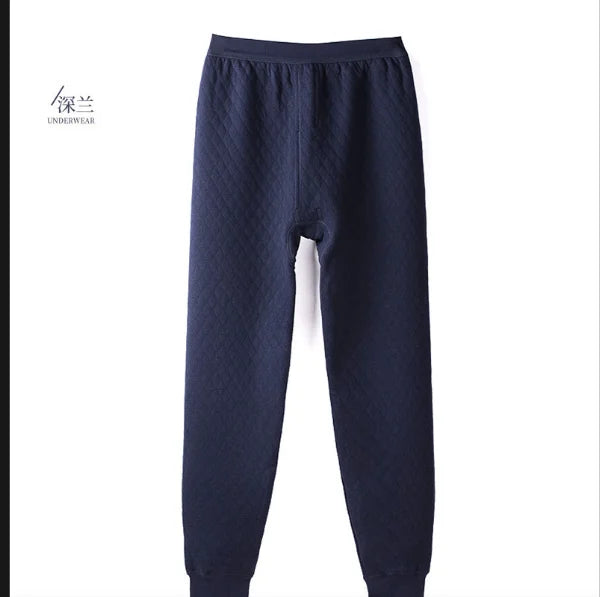 Long Johns Men's Cotton Pants Trousers Thick Quilted Warm-Keeping Pants Autumn and Winter  남자속옷   sous vêtements thermique homme