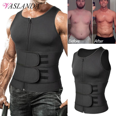Men Body Shaper Waist Trainer Sauna Suit Sweat Vest | SAMAG