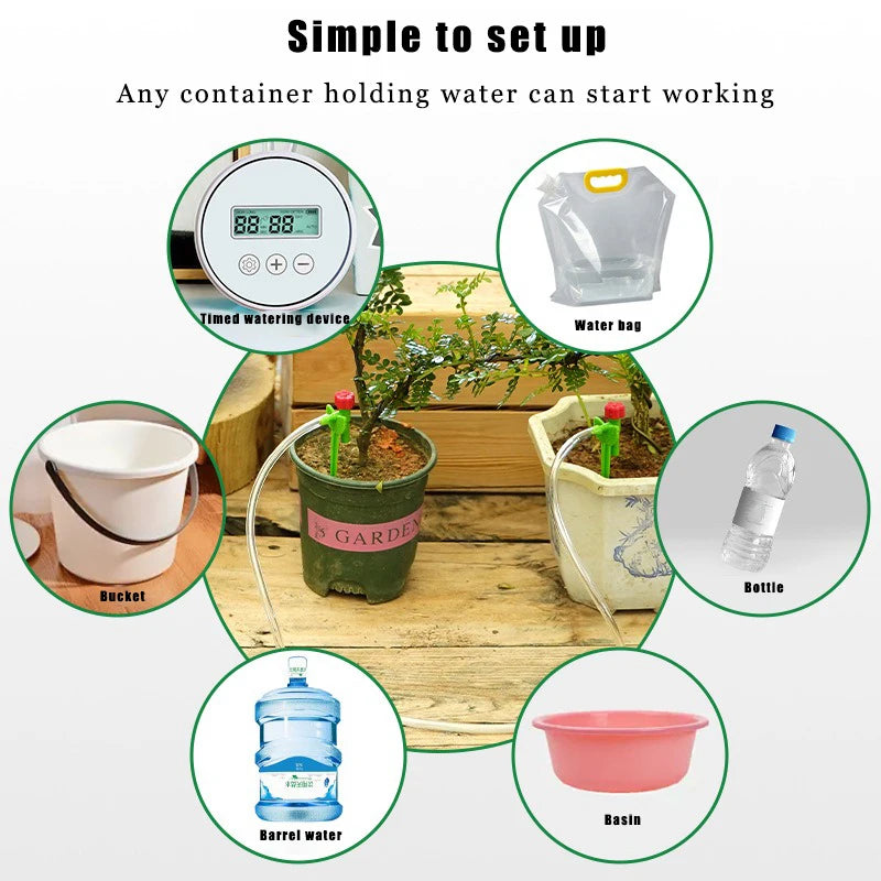 Garden Regulating Drip Irrigation Kit Automatic Watering Device 4/7mm Hose Potted Plants Watering Saving Micro Dripper