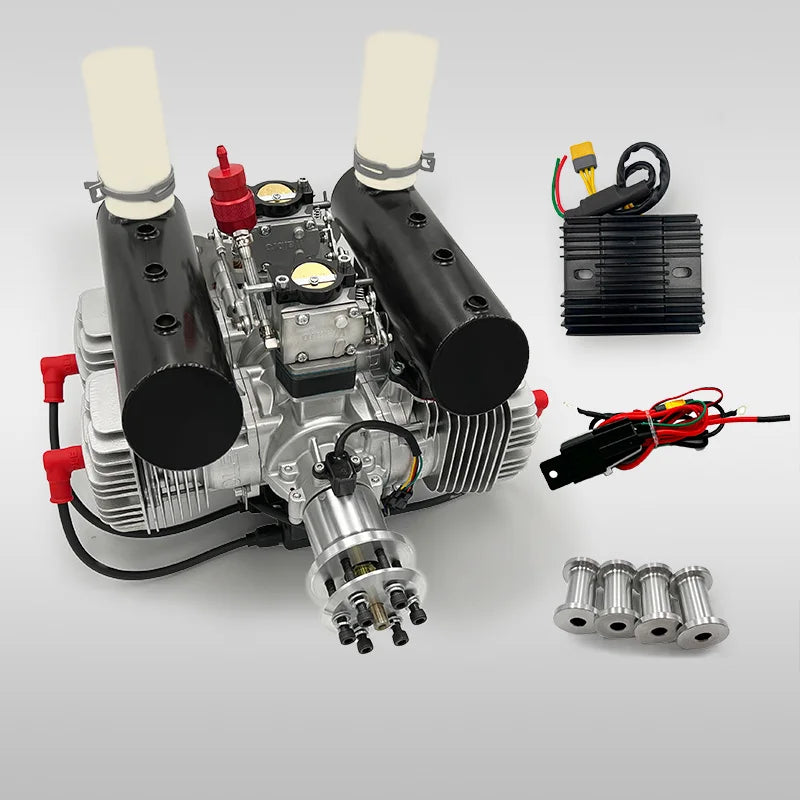 DLE400 Electric Start RC Engine 400W Power with 14V DC Output Air-Cooled High Power Generator for Giant Scale Models