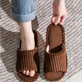 Men's open Toed Slippers Autumn and Winter Indoor Anti slip Breathable Bedroom Silent Couple's home Shoes for Srping and Autunm