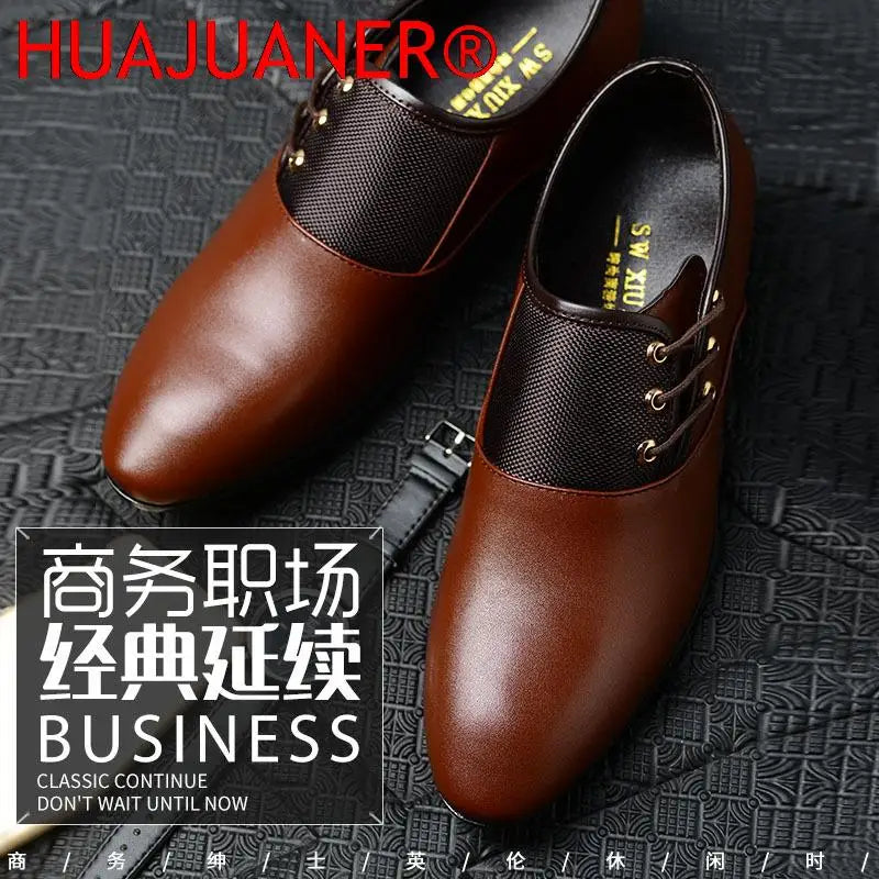 2026 Classic Men Dress Shoes Round Toe Cow Leather Business Casual Shoes Mens Wedding Shoes Oxford Formal Shoes Big Size 38-48