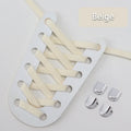 1Pair Elastic Laces Sneakers Tennis Flat Shoelaces No Tie Shoe Laces Without Ties Kids Adult 8mm Wide Shoelace Shoes Accessories