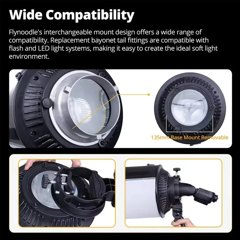 NEW Flynoodle Air Tube Pro 120 Light Bank Softbox for Aputure Nanlite Godox ZHIYUN COLBOR LED Video Light Diffuser Accessories