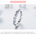Modian Fashion Classic Cubic Zirconia Jewelry Real 925 sterling silver Love Hearts Ring Eternity Simulated Ring Bands Jewelry
