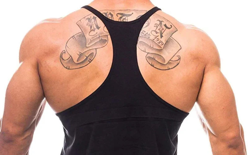 Muscle guys Gyms Tank Top Men Workout Clothing Bodybuilding Stringer Men Vests Cotton Y back Singlets debardeur fitness homme
