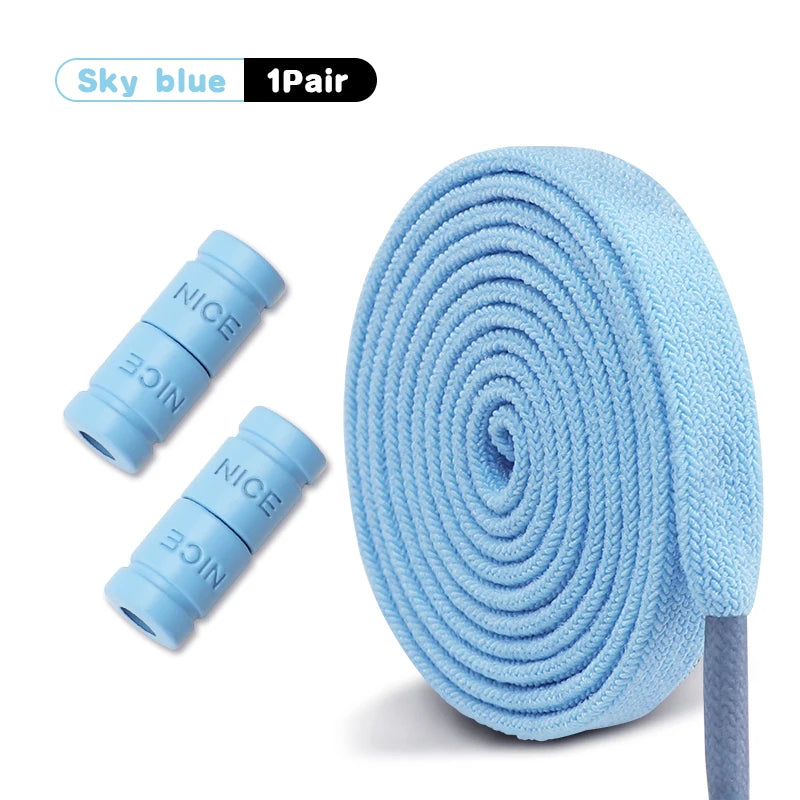 New 1 Pair Elastic Laces Without Ties Capsule Buckle Shoelace Sneakers Flat Shoe No Tie Shoelaces Kids Adult Shoes Accessories