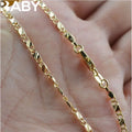 Exquisite Fashion 18K Gold Filled Necklace For Women Men Size 16 - 30 Inch Jewelry Chain | SAMAG