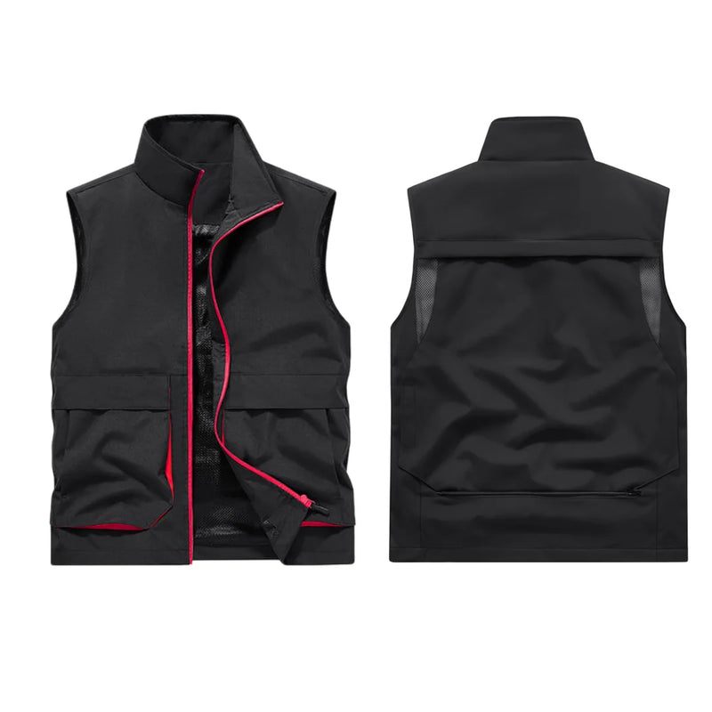 2026 Summer Men Outdoor Waterproof Quick Drying Cargo 6XL Vests Male Thin Mesh Breathable Waistcoats Climbing Sleeveless Jackets