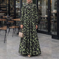 Women's Modest Fashion Muslim Long Dress Floral Print | SAMAG