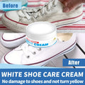 Fasilawei White Shoe Polish 100g (Sponge Brush) - Synthetic Leather Sneaker Color Restore & Care