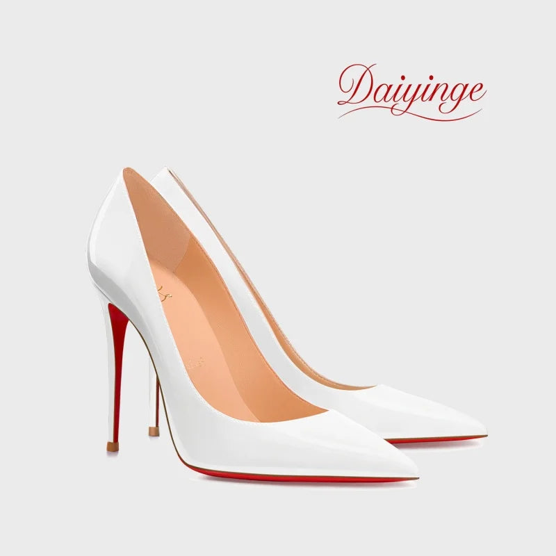 Heels For Ladies 2026 New Luxury Designer High Quality Red Bottoms High Heels Pointed Toe Stiletto Pumps 12 cm Sexy Dress Shoes