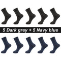 10Pairs/Lot Men Combed Cotton Socks Black Casual Business | SAMAG