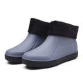 Men's Rain Boots Waterproof Rubber Shoes Outdoor Hiking Fishing Shoes PVC Kitchen Work Water Shoes Slip on Non-slip Ankle Boots